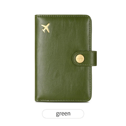 Minimalist and fashionable RFID passport clip multifunctional PU leather wallet case ID card credit card holder travel accessory