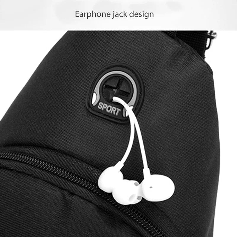 Men's Oxford Cloth Crossbody Bag New Trend Chest Bag Fashionable and Portable Shoulder Bag