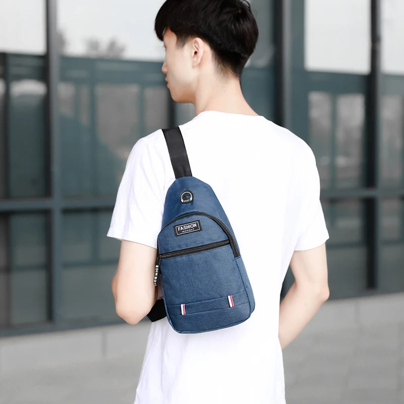 Chest Bag Men's One Shoulder Crossbody Bag Large Capacity Outdoor Sports Leisure Fashion Small Shoulder Bag Backpack Men's