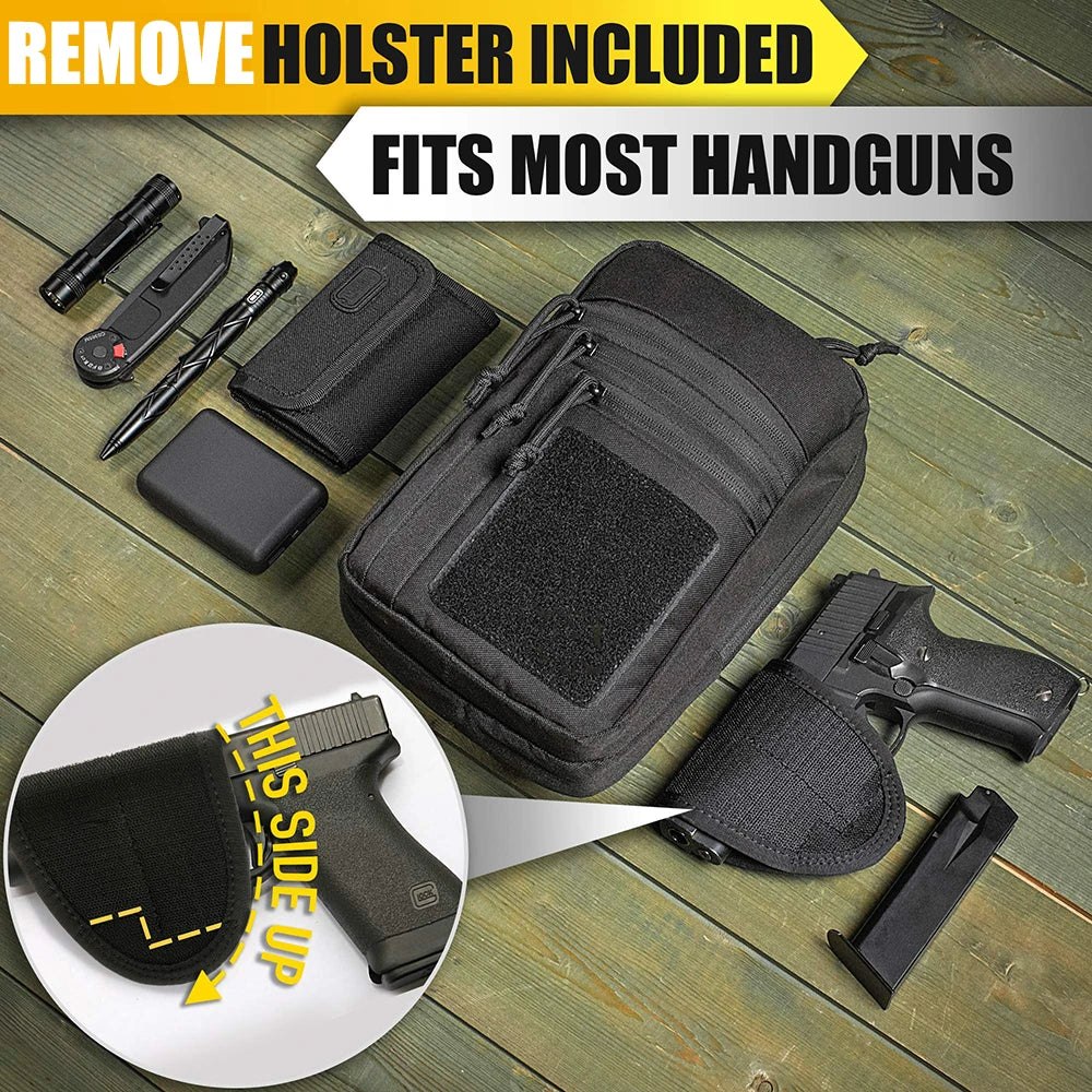 Concealed Carry Gun Bag Shoulder Strap for Pistol Holster Shoulder Chest Bag for Left and Right Hunting Outdoor