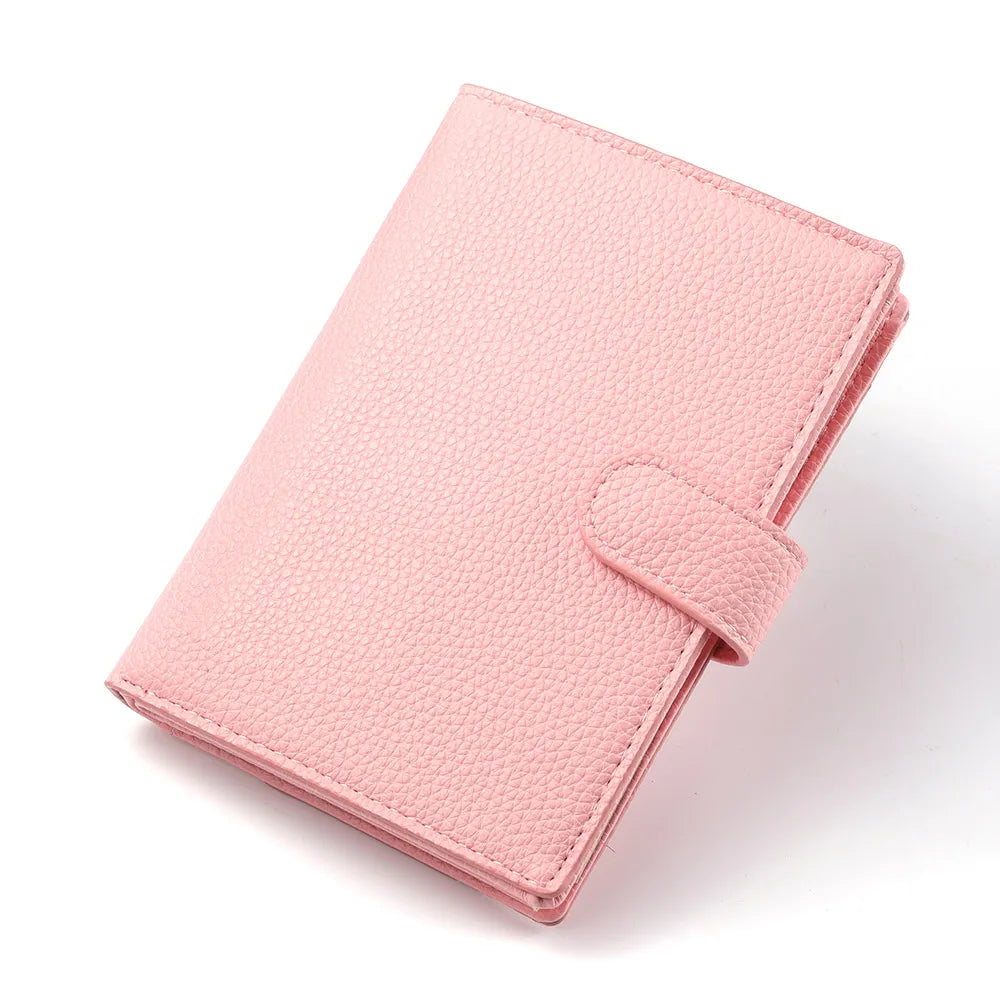 Men's And Women's PU Leather Wallet Travel Passport Wallet Multi Card Slot Credit Card Holder Wallet Travel Accessories