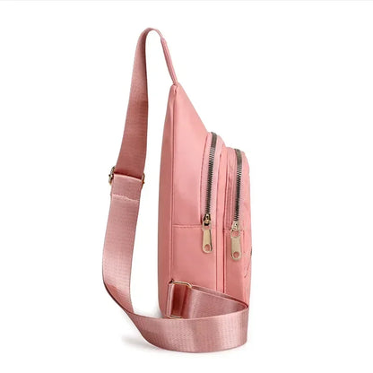 Women's Crossbody Bag Chest Bag Composite Fabric Leisure Shoulder Bag Ladies Backpack Embroidered