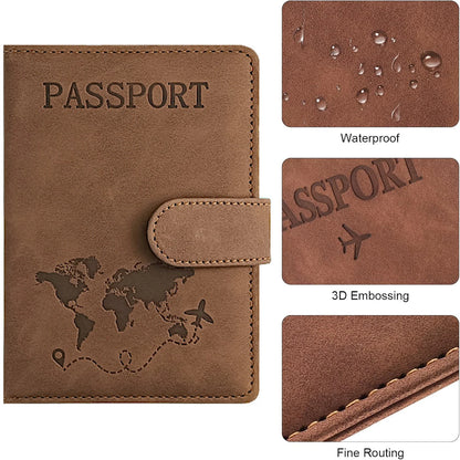 Passport Holder for Travel Essentials  Passport Wallet Cover Case for Travel  Accessories,Passport Book Holders for Women/Men