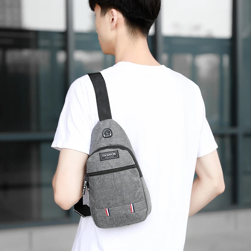 Chest Bag Men's One Shoulder Crossbody Bag Large Capacity Outdoor Sports Leisure Fashion Small Shoulder Bag Backpack Men's