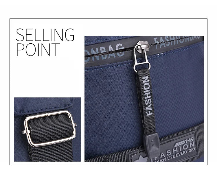 Chest Bag For Men New Large Capacity Shoulder Travel Lightweight Nylon Crossbody Bag Backpack