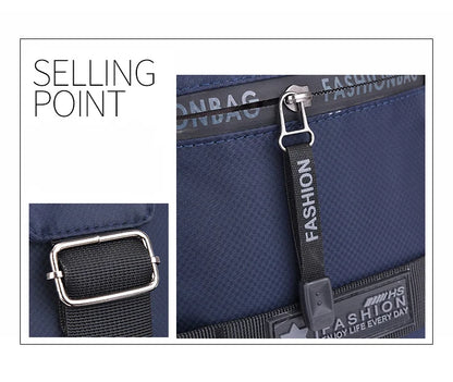 Chest Bag For Men New Large Capacity Shoulder Travel Lightweight Nylon Crossbody Bag Backpack