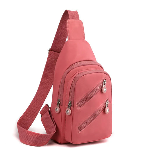 Sling Chest Bag for Women Nylon Fashionable Fanny Pack Shoulder Bags for Women Chest Waist Pack for Travel Crossbody Bags 2024