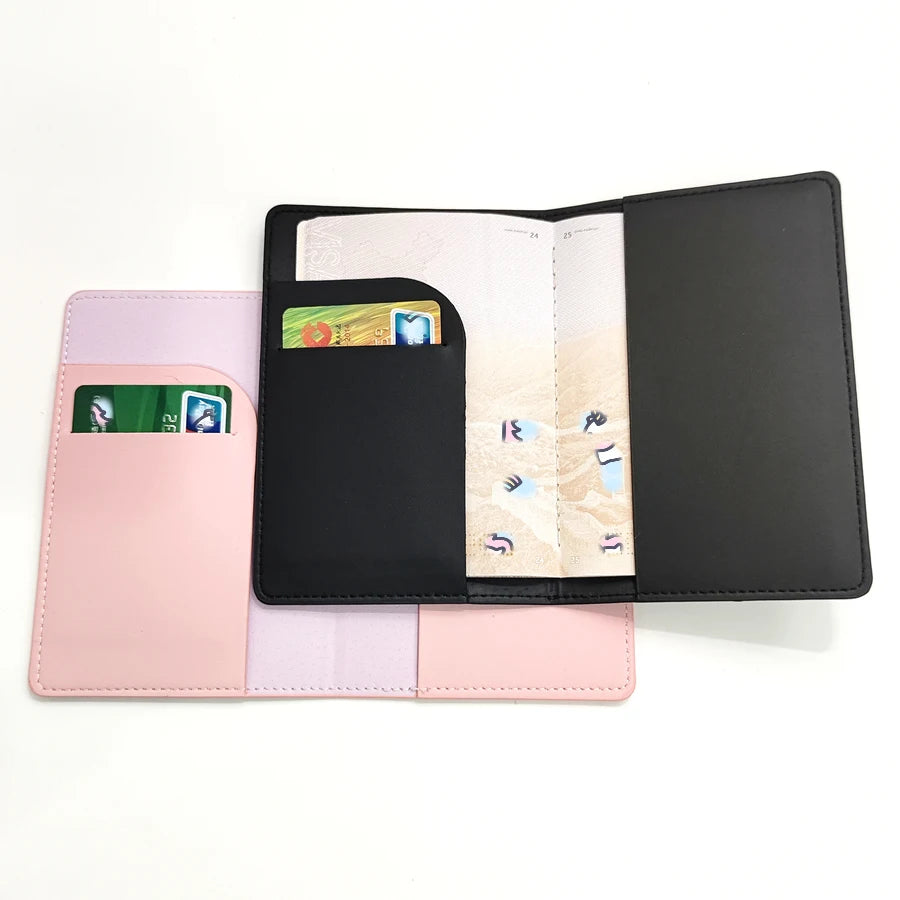 2PCS a Set Mr/Mrs Lovers Couples PU Leather Passport Cover Case Holder Travel Accessories Wallet for Women For Men