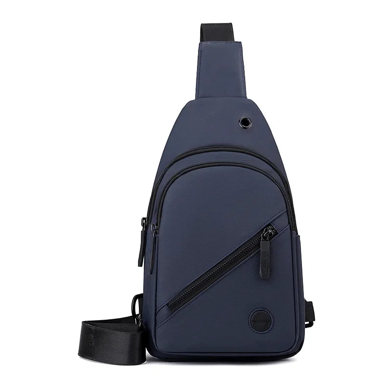 Lightweight Men's Chest Bag, Casual Nylon Crossbody Bag,Hiking Multipurpose Sling Bag for Outdoor Sports & Daily Commute