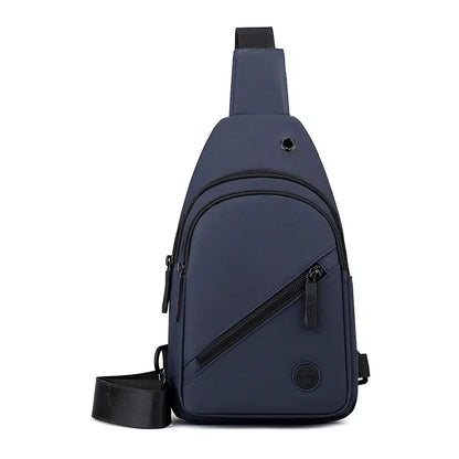 Lightweight Men's Chest Bag, Casual Nylon Crossbody Bag,Hiking Multipurpose Sling Bag for Outdoor Sports & Daily Commute