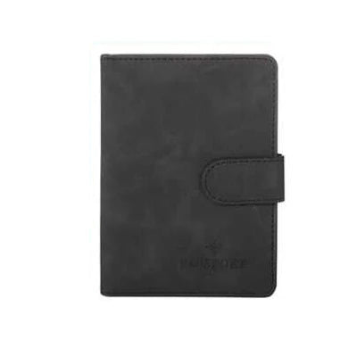 Leather Passport Holder Covers Case Waterproof Travel Credit Card Wallet Cute Passport Book for Women/Men Buckle Passport Cover