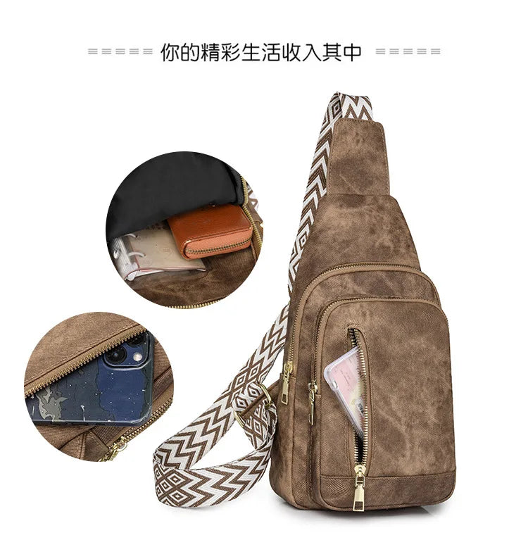 Women Bag Fashion Sling Bag for Woman High Quality PU Leather Pack Crossbody Chest Bolsa Feminina Sacs À Main Shoulder Messenger