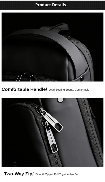 New Brand Designer Men Crossbody Bag PU Leather Classic Anti-Theft Shoulder Bag Chest Bag Multifunctional for Men