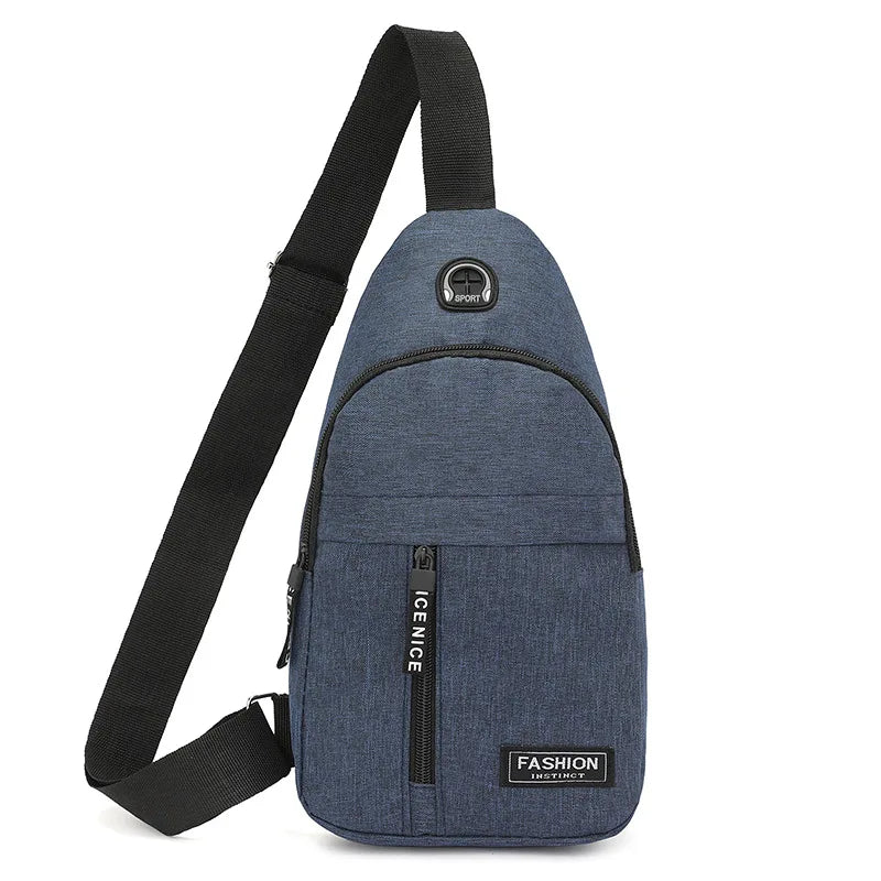 Men's Oxford Cloth Crossbody Bag New Trend Chest Bag Fashionable and Portable Shoulder Bag