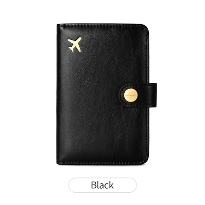 Minimalist and fashionable RFID passport clip multifunctional PU leather wallet case ID card credit card holder travel accessory