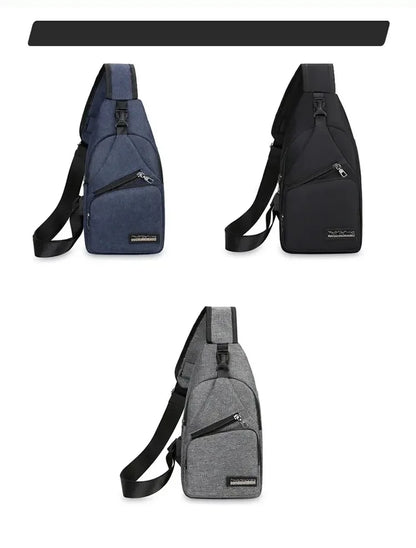 Chest Bag Men's One Shoulder Crossbody Bag Large Capacity Outdoor Sports Leisure Fashion Small Shoulder Bag Backpack Men's