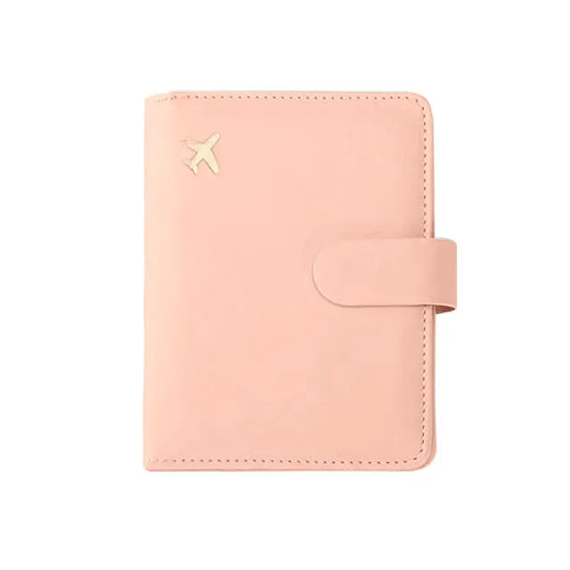 Leather Passport Holder Covers Case Waterproof Travel Credit Card Wallet Cute Passport Book for Women/Men Buckle Passport Cover