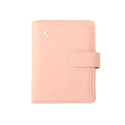Leather Passport Holder Covers Case Waterproof Travel Credit Card Wallet Cute Passport Book for Women/Men Buckle Passport Cover