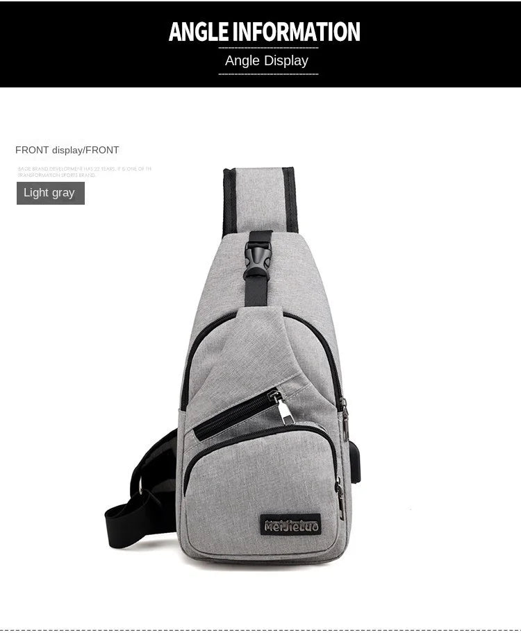 Fashion Casual Crossbody Bag Small Men's Shoulder Bag Men Diagonal Backpack Messenger Phone Bag Boy Fanny Chest Pack