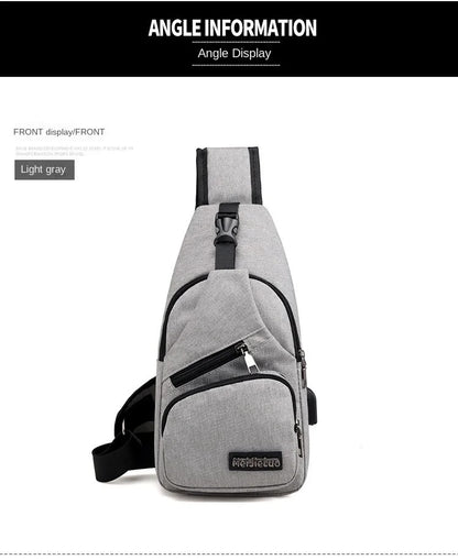 Fashion Casual Crossbody Bag Small Men's Shoulder Bag Men Diagonal Backpack Messenger Phone Bag Boy Fanny Chest Pack