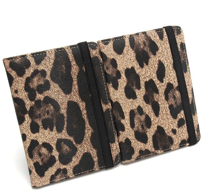 Women Brown Leopard Complex Travel Passport Holder Cover Case with Bandage Men Waterproof Multi-Function Ticket Protective Bags