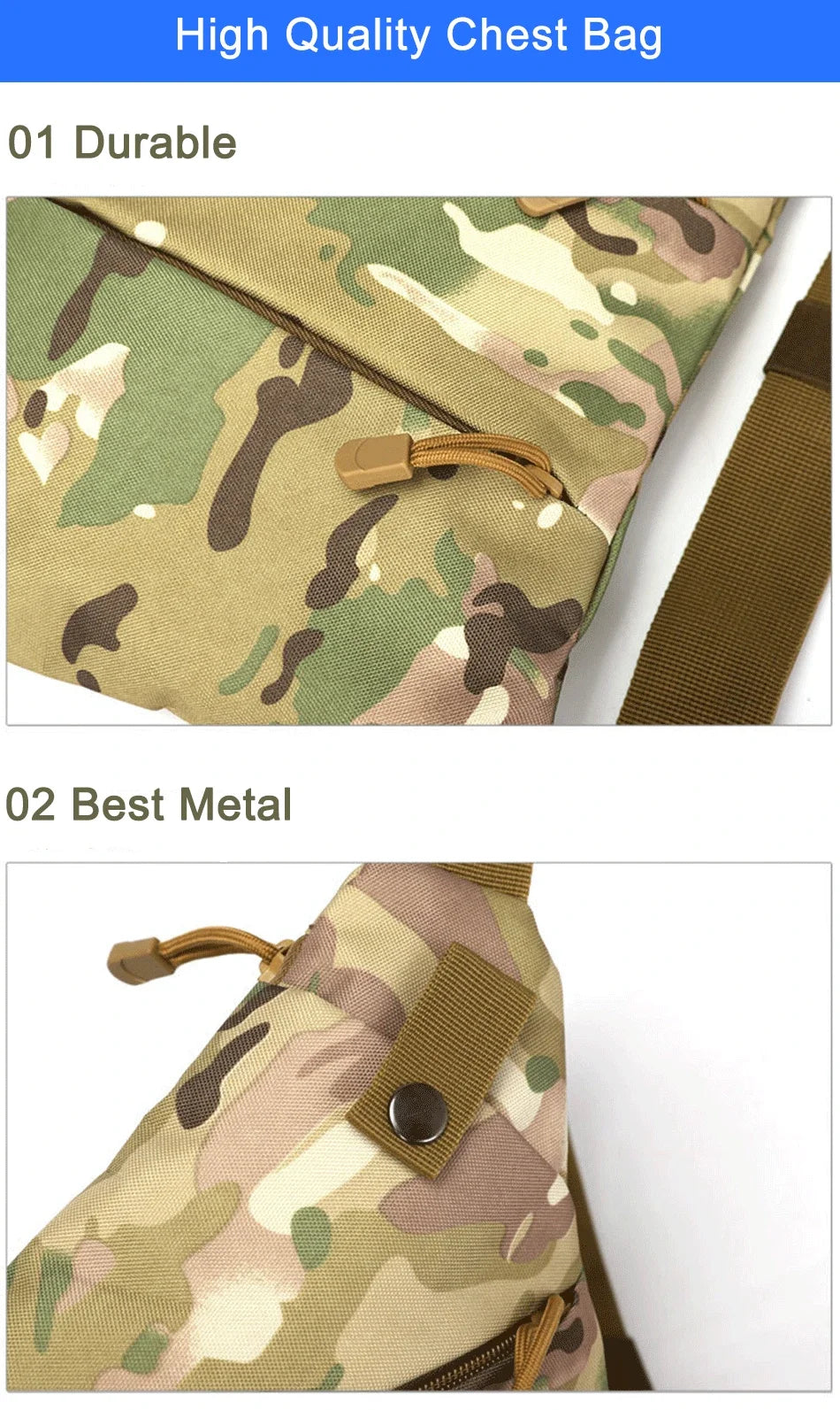 DIENQI Anti-theft Men Chest Bag Waterproof Chest Pack Travel  Personal Pocket Tactical Male Sling Bag Chest Cross body Bag Pauch