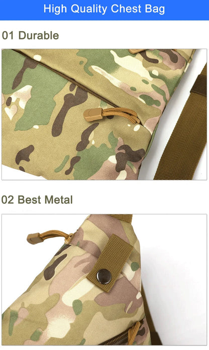DIENQI Anti-theft Men Chest Bag Waterproof Chest Pack Travel  Personal Pocket Tactical Male Sling Bag Chest Cross body Bag Pauch