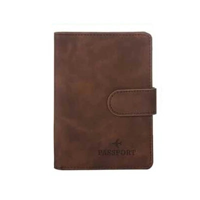 Leather Passport Holder Covers Case Waterproof Travel Credit Card Wallet Cute Passport Book for Women/Men Buckle Passport Cover