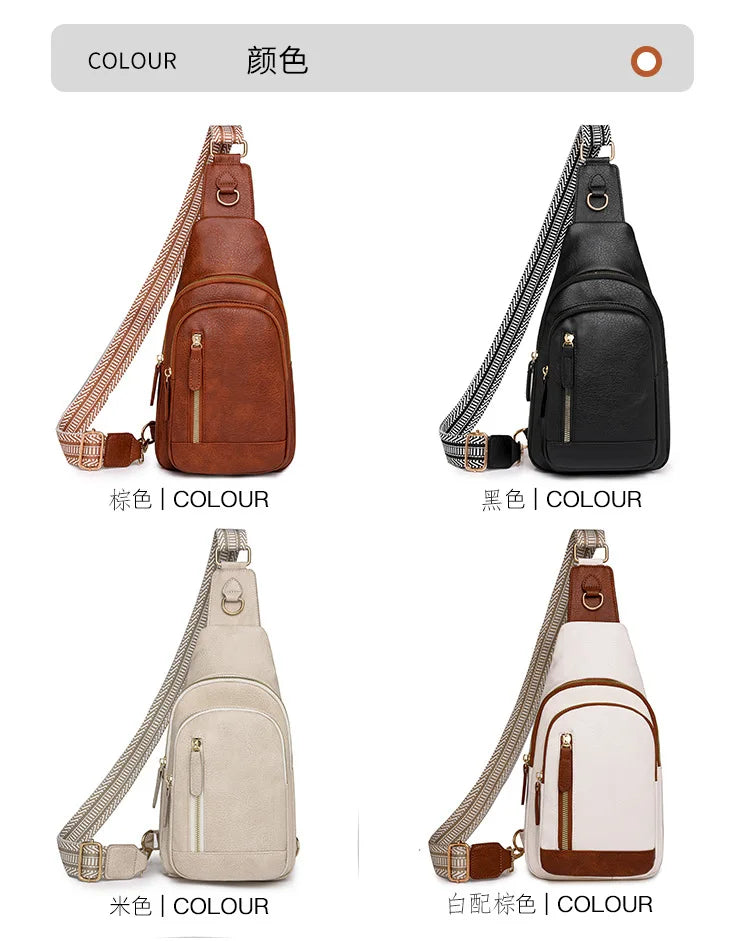 Women Bag Fashion Sling Bag for Woman High Quality PU Leather Pack Crossbody Chest Bolsa Feminina Sacs À Main Shoulder Messenger