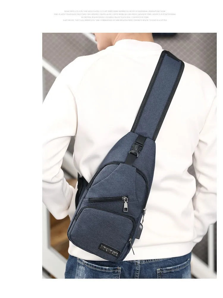 Fashion Casual Crossbody Bag Small Men's Shoulder Bag Men Diagonal Backpack Messenger Phone Bag Boy Fanny Chest Pack