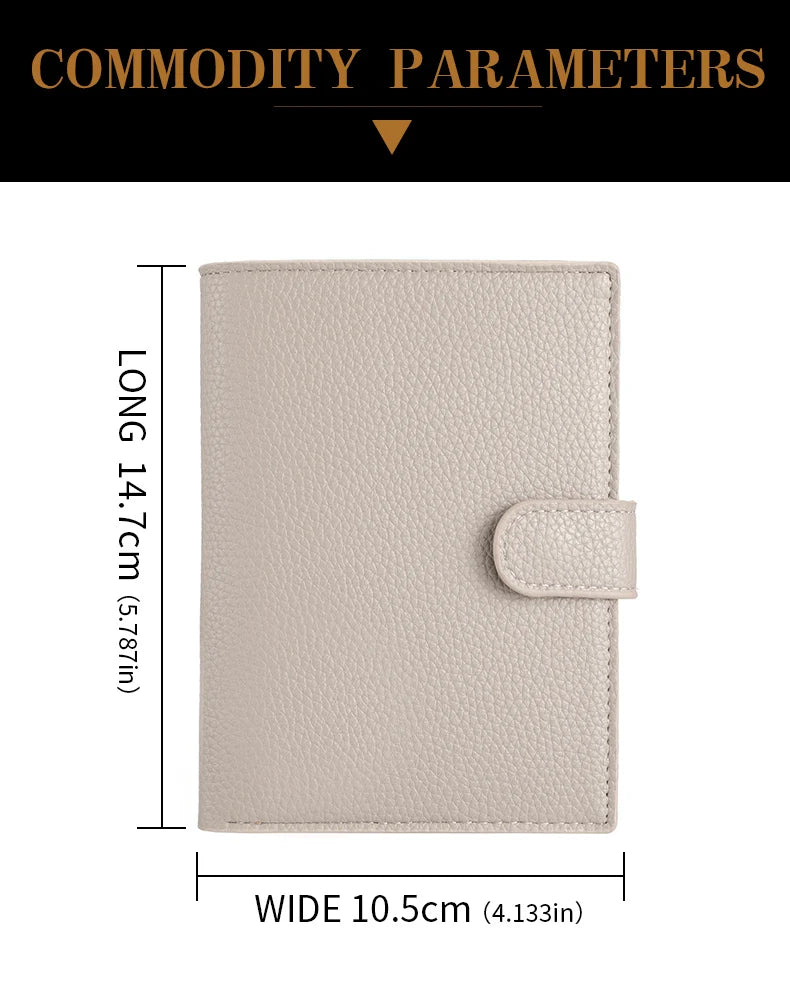 Men's And Women's PU Leather Wallet Travel Passport Wallet Multi Card Slot Credit Card Holder Wallet Travel Accessories