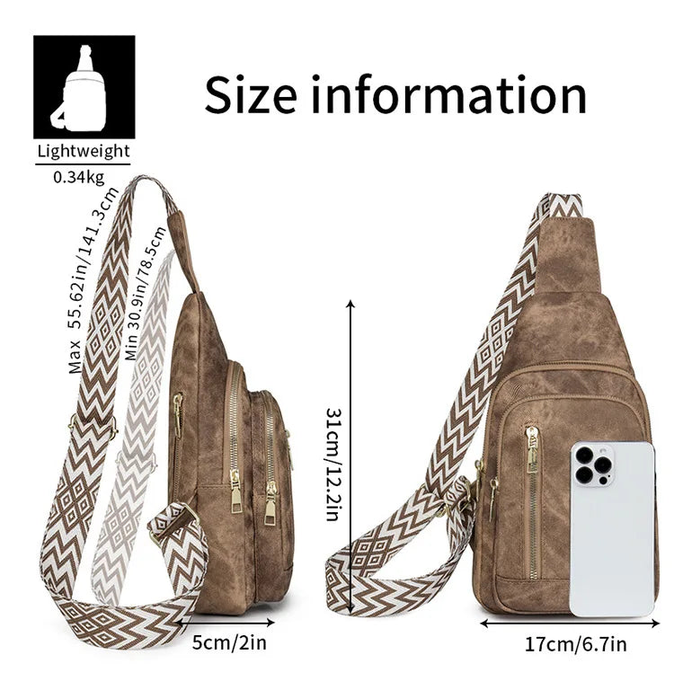 Women Bag Fashion Sling Bag for Woman High Quality PU Leather Pack Crossbody Chest Bolsa Feminina Sacs À Main Shoulder Messenger