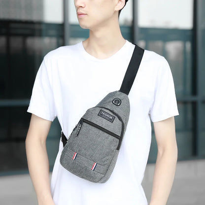Chest Bag Men's One Shoulder Crossbody Bag Large Capacity Outdoor Sports Leisure Fashion Small Shoulder Bag Backpack Men's