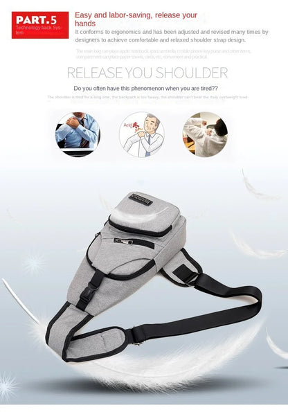 Fashion Casual Crossbody Bag Small Men's Shoulder Bag Men Diagonal Backpack Messenger Phone Bag Boy Fanny Chest Pack