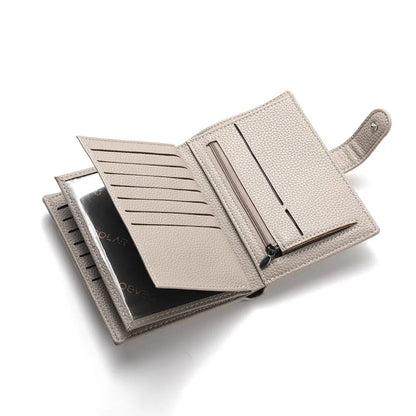 Men's And Women's PU Leather Wallet Travel Passport Wallet Multi Card Slot Credit Card Holder Wallet Travel Accessories