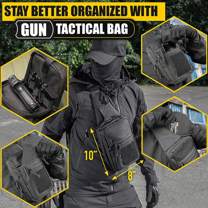 Concealed Carry Gun Bag Shoulder Strap for Pistol Holster Shoulder Chest Bag for Left and Right Hunting Outdoor