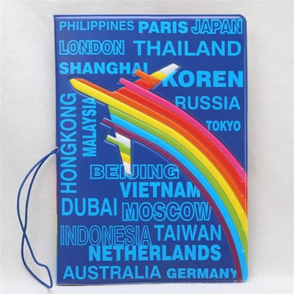 Fashion Emboss Women's Passport Cover Print Girls Boys ID Card Holder Travel Ticket Passport Case Drop Shipping