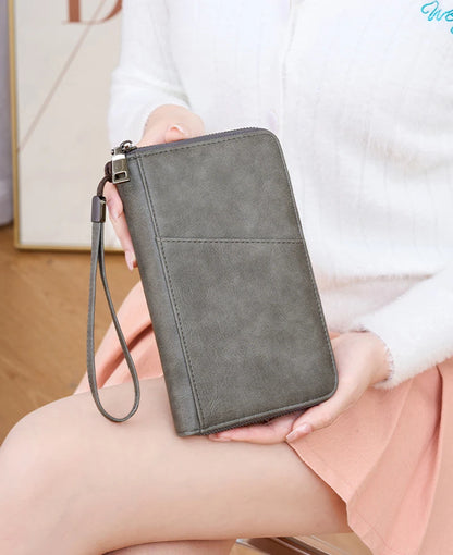 New Travel Passport Clip Wallet Women and Men Multifunctional PU Leather Card Holde RFID Anti Theft Swiping Wallets Storage Bag