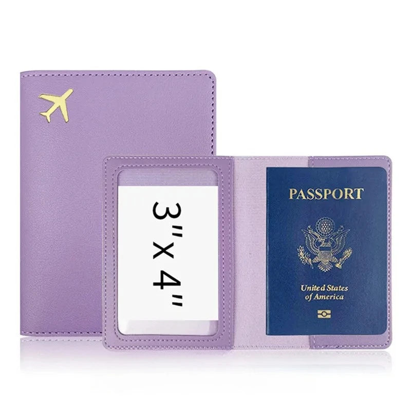 Passport Holder Case for Men Women Unisex Gold Airplane Travel Accessory Cover Lightweight Waterproof Rfid Blocking Slim Holder