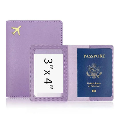 Passport Holder Case for Men Women Unisex Gold Airplane Travel Accessory Cover Lightweight Waterproof Rfid Blocking Slim Holder