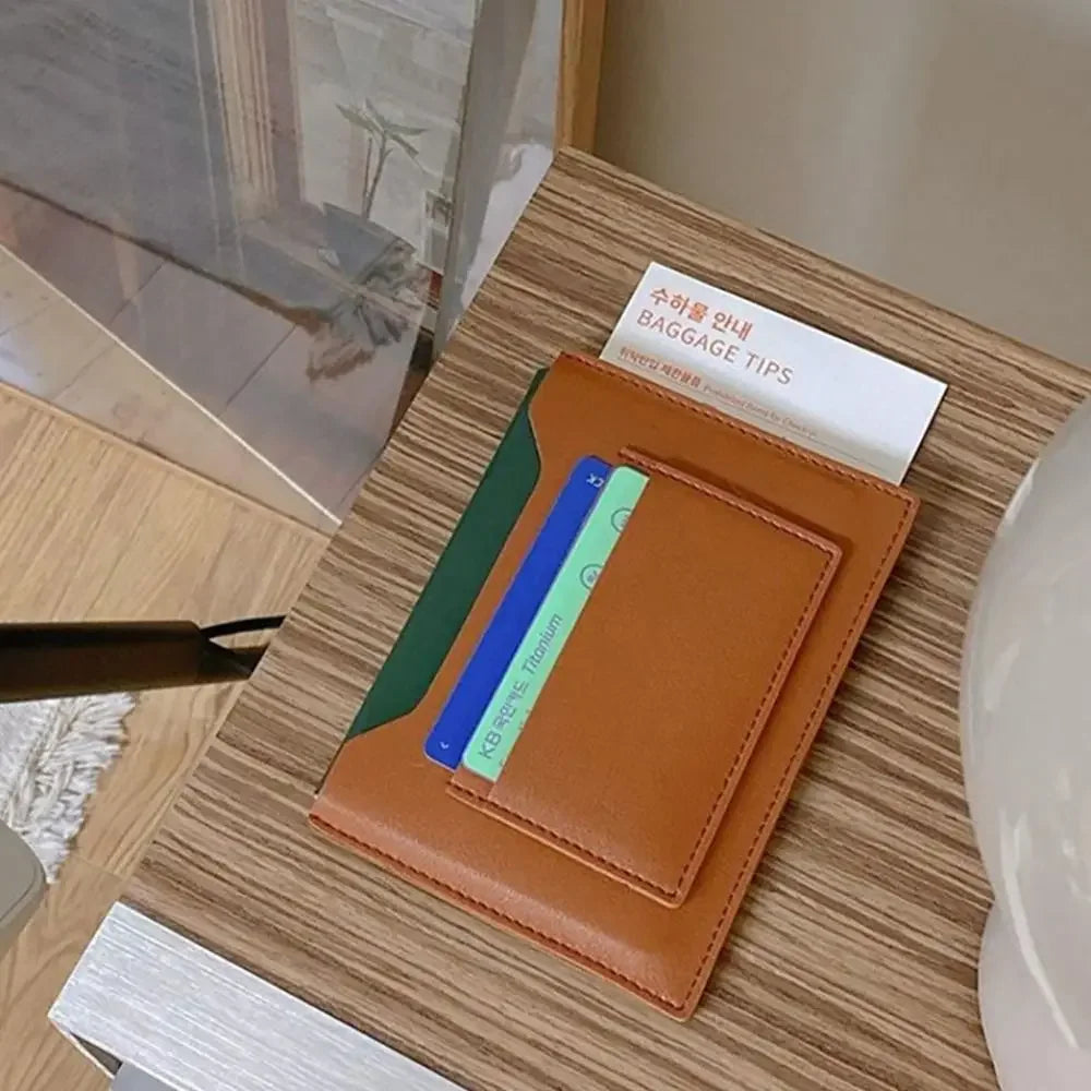 2025 Women Portable Multicolor Passport Cover Holder Case Multi-slots Waterproof Card Holder Men PU Leather Passport Bag Unisex
