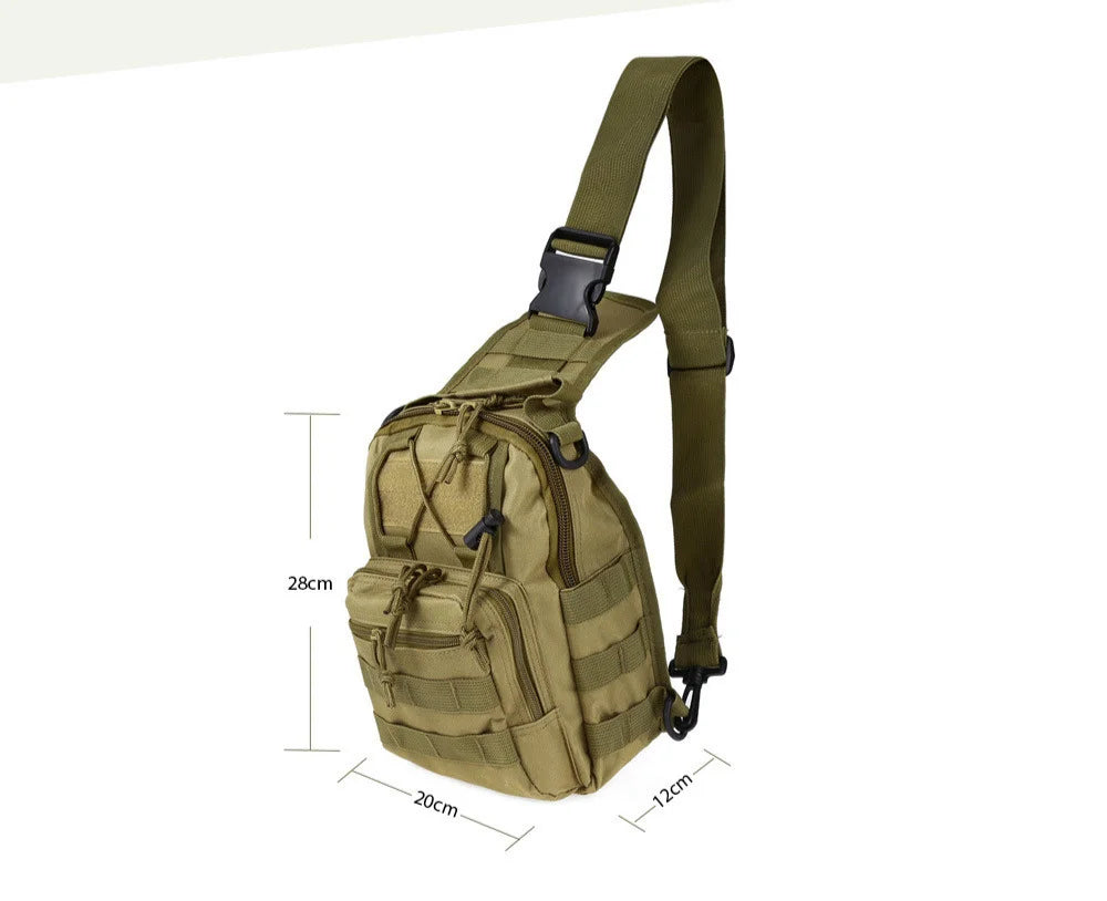 Tactical Shoulder Backpack Rover EDC Outdoor CCW Sling Bag Waterproof Hiking Camping Pack Concealed Range Bag Hunting Daypack