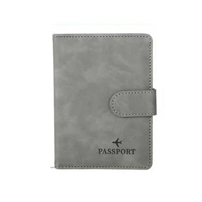 Leather Passport Holder Covers Case Waterproof Travel Credit Card Wallet Cute Passport Book for Women/Men Buckle Passport Cover