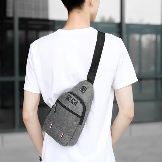 Chest Bag Men's One Shoulder Crossbody Bag Large Capacity Outdoor Sports Leisure Fashion Small Shoulder Bag Backpack Men's