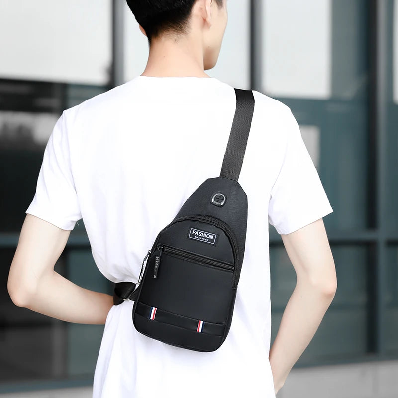 Chest Bag Men's One Shoulder Crossbody Bag Large Capacity Outdoor Sports Leisure Fashion Small Shoulder Bag Backpack Men's