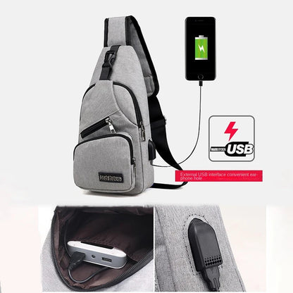 Fashion Casual Crossbody Bag Small Men's Shoulder Bag Men Diagonal Backpack Messenger Phone Bag Boy Fanny Chest Pack
