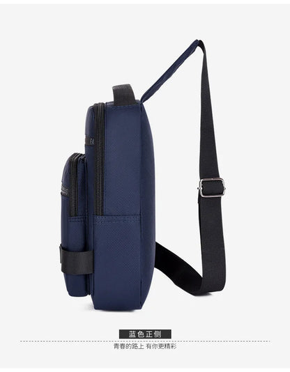 Chest Bag For Men New Large Capacity Shoulder Travel Lightweight Nylon Crossbody Bag Backpack