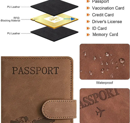 Passport Holder for Travel Essentials  Passport Wallet Cover Case for Travel  Accessories,Passport Book Holders for Women/Men