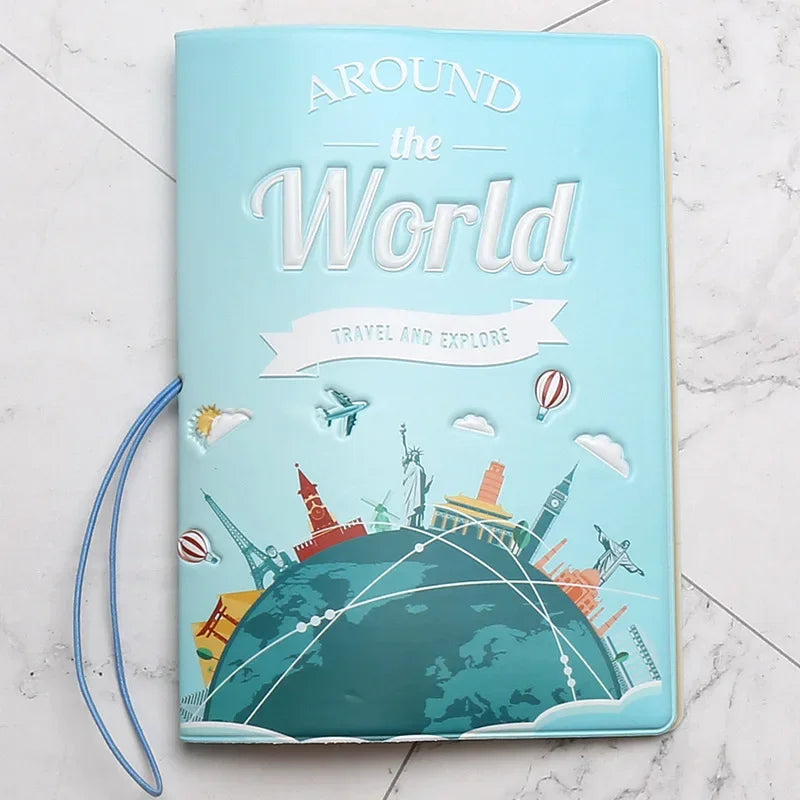 Fashion Emboss Women's Passport Cover Print Girls Boys ID Card Holder Travel Ticket Passport Case Drop Shipping
