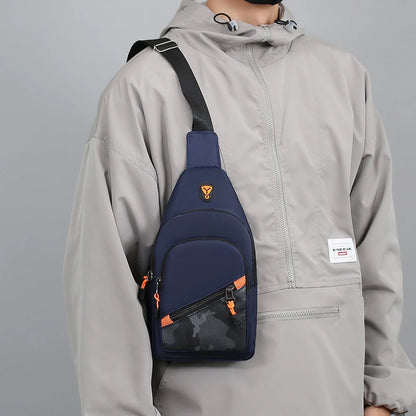 Chest Bag Men's One Shoulder Crossbody Bag Large Capacity Outdoor Sports Leisure Fashion Small Shoulder Bag Backpack Men's